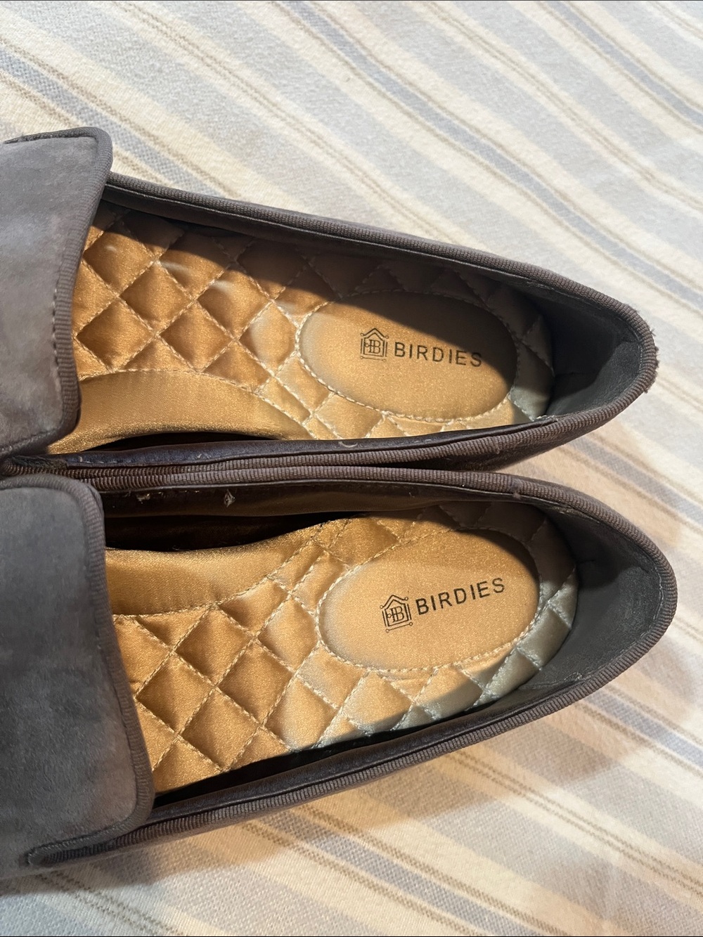 Grey Suede Birdies Slip On Shoes - Picture 5 of 8